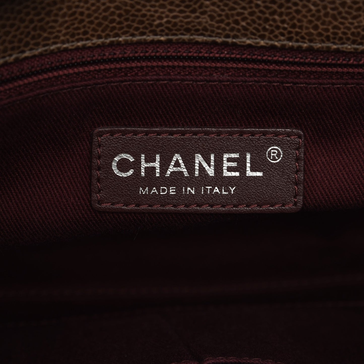 Crumpled Grained Calfskin Medium CC Crave Flap Brown
