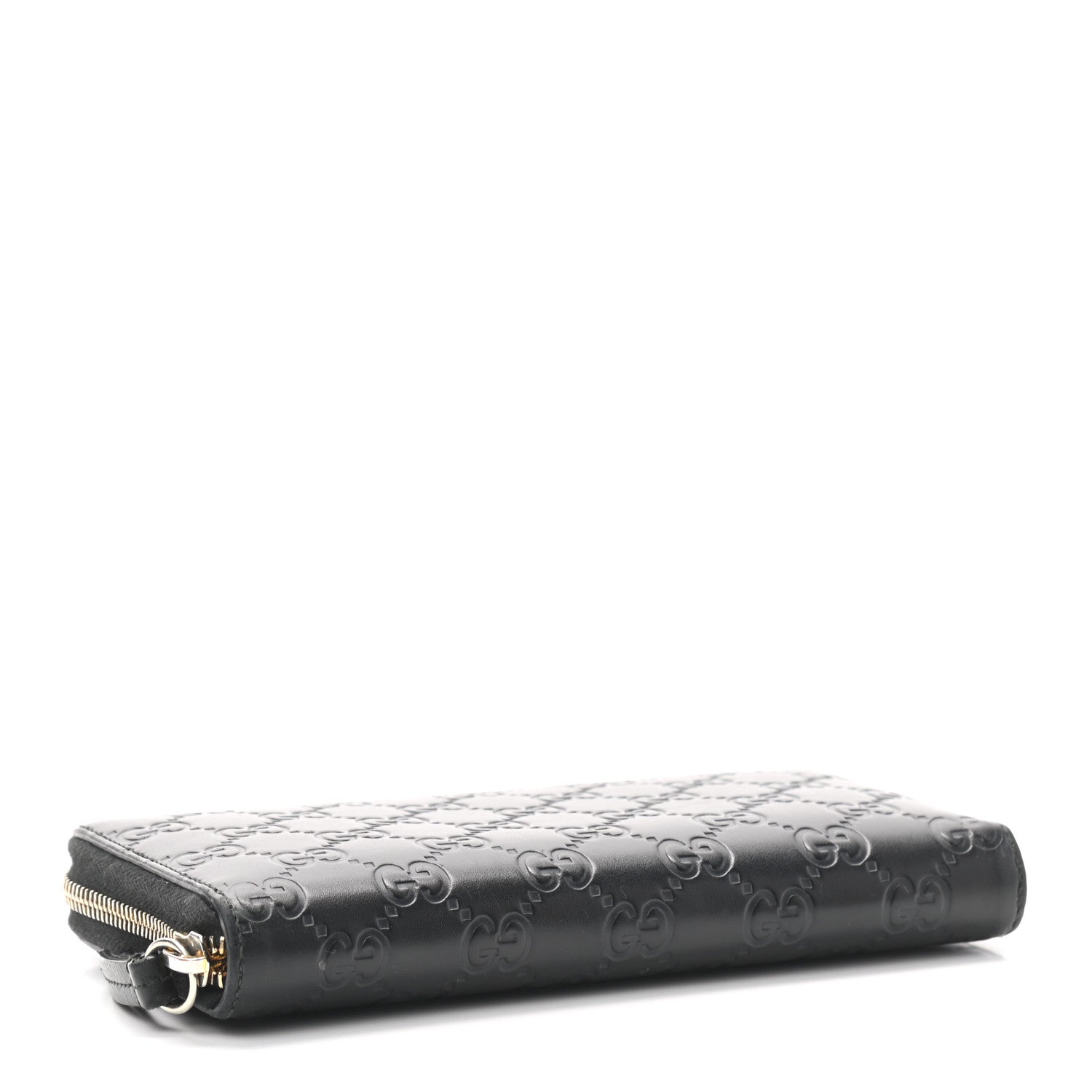 Gucci Guccissima Signature Zip Around Wallet Black 4 of 7