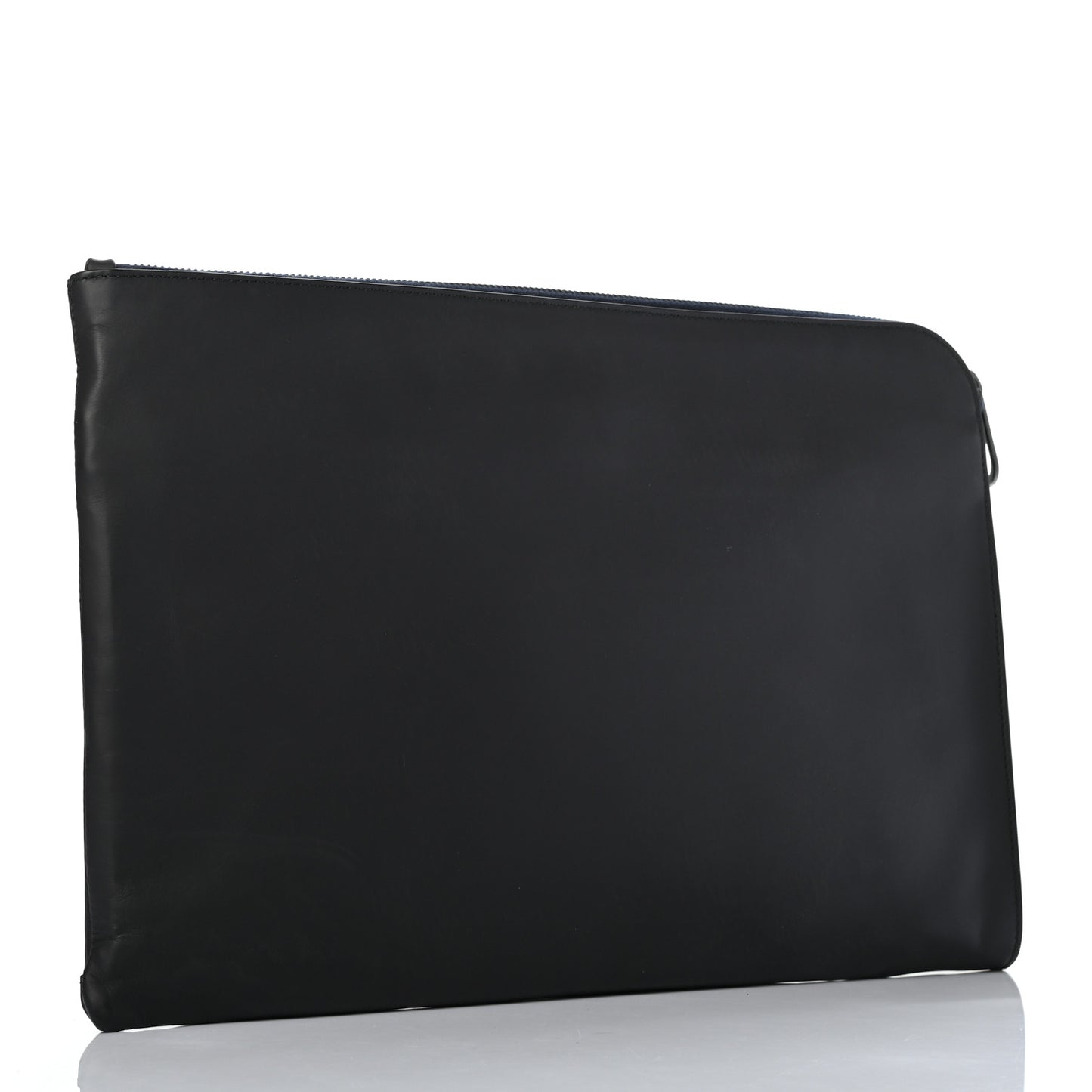 Nappa Zip Pouch Green Black