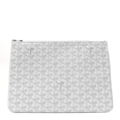 Goyard Goyardine Senat Pochette MM White 1 of 8