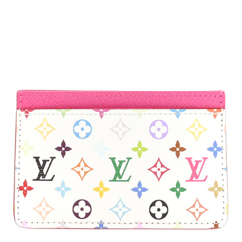 LV X TM Monogram Multicolor Card Holder Kawaii Pink