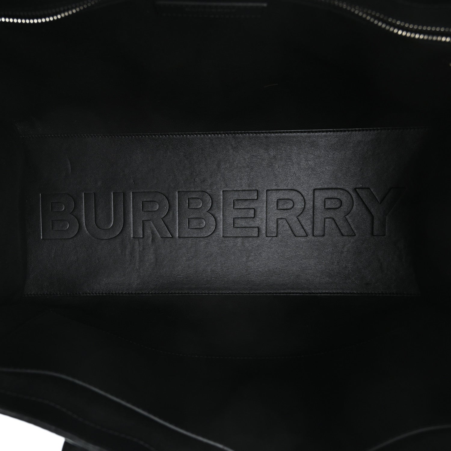 Burberry Calfskin Denny Check Embossed Tote Black 5 of 8
