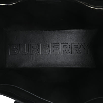 Burberry Calfskin Denny Check Embossed Tote Black 5 of 8