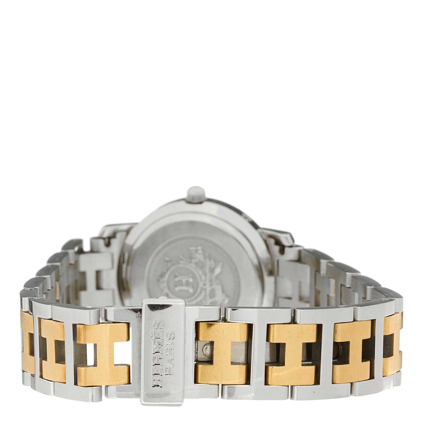 Hermes Stainless Steel 24mm Clipper Quartz Watch Gold 3 of 4