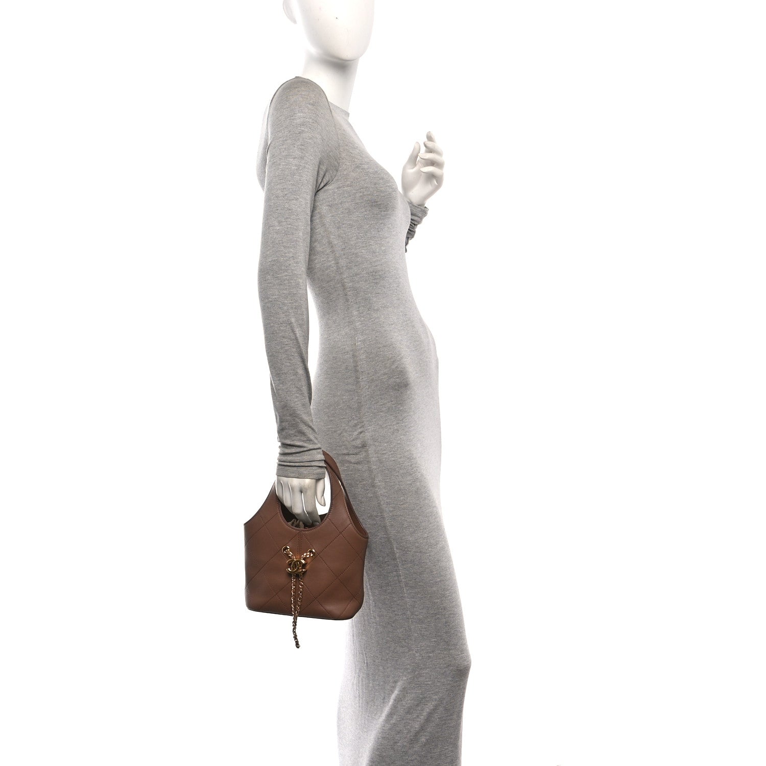 Chanel Calfskin Quilted Daily Trendy Shopping Bag Brown 2 of 11