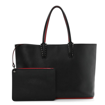 Christian Louboutin Calfskin Spikes East West Cabata Tote Black 1 of 10