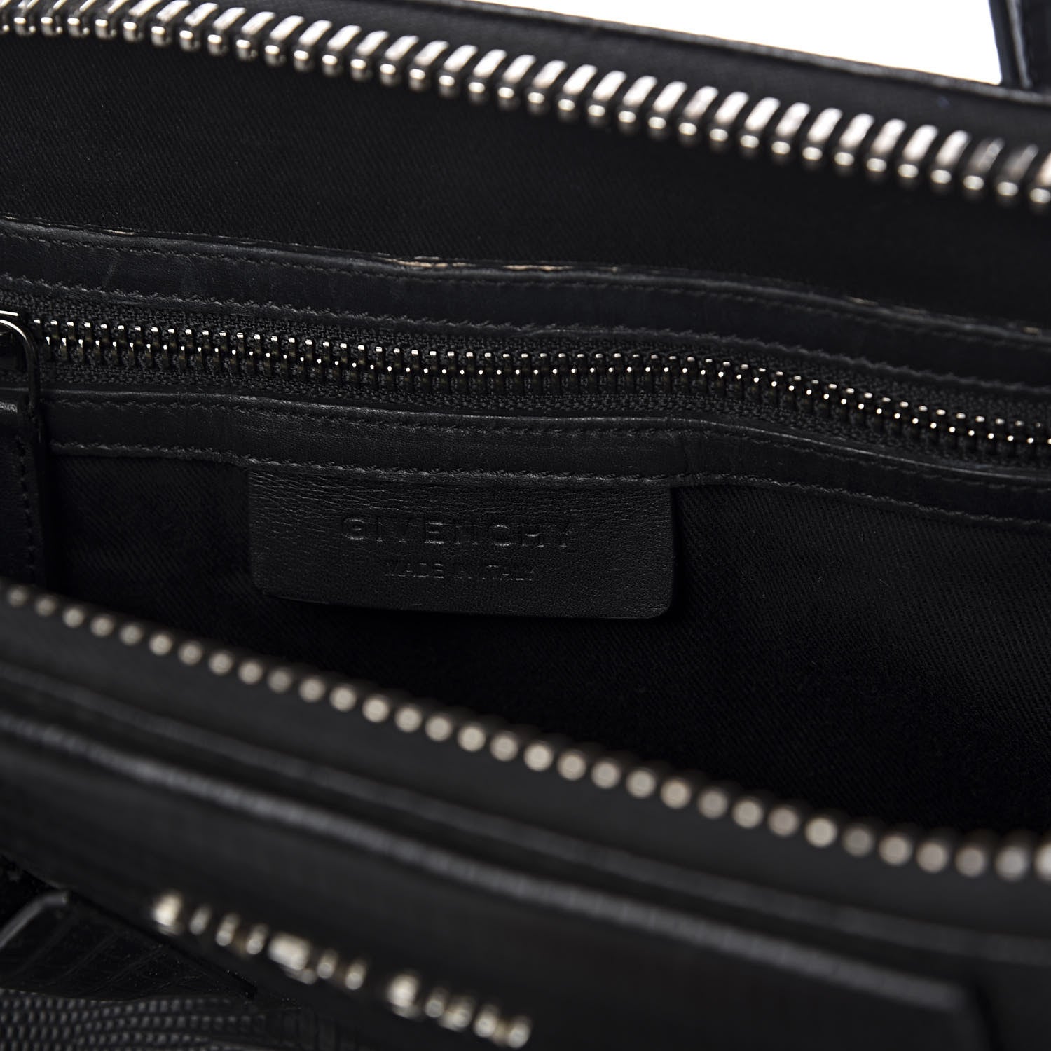 Givenchy Calfskin Lizard Embossed Medium Antigona Black 10 of 13