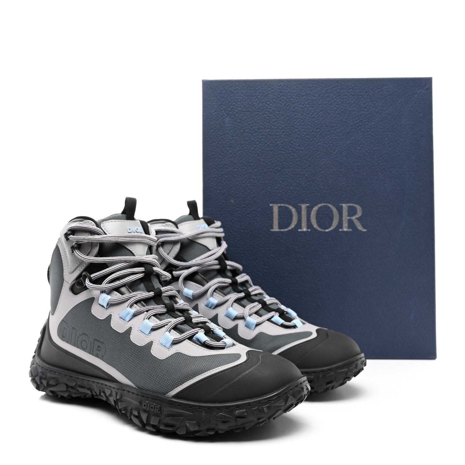 Christian Dior Technical Mesh Mens Diorizon Hiking Boots 41 Dark Grey 9 of 9