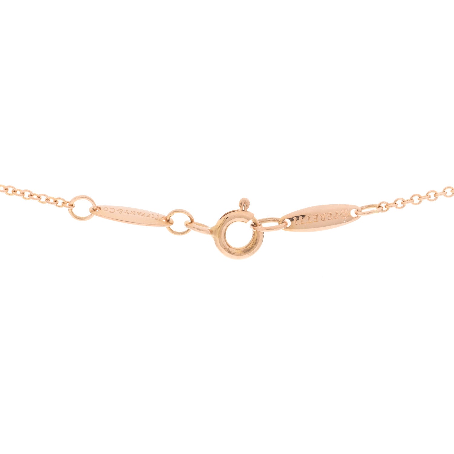 Tiffany 18K Rose Gold Diamond .17ct Elsa Peretti Diamonds by the Yard Pendant Necklace 4 of 6