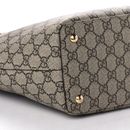 Gucci GG Supreme Monogram Medium Zippered Bucket Tote Beige Tuscany 10 of 17