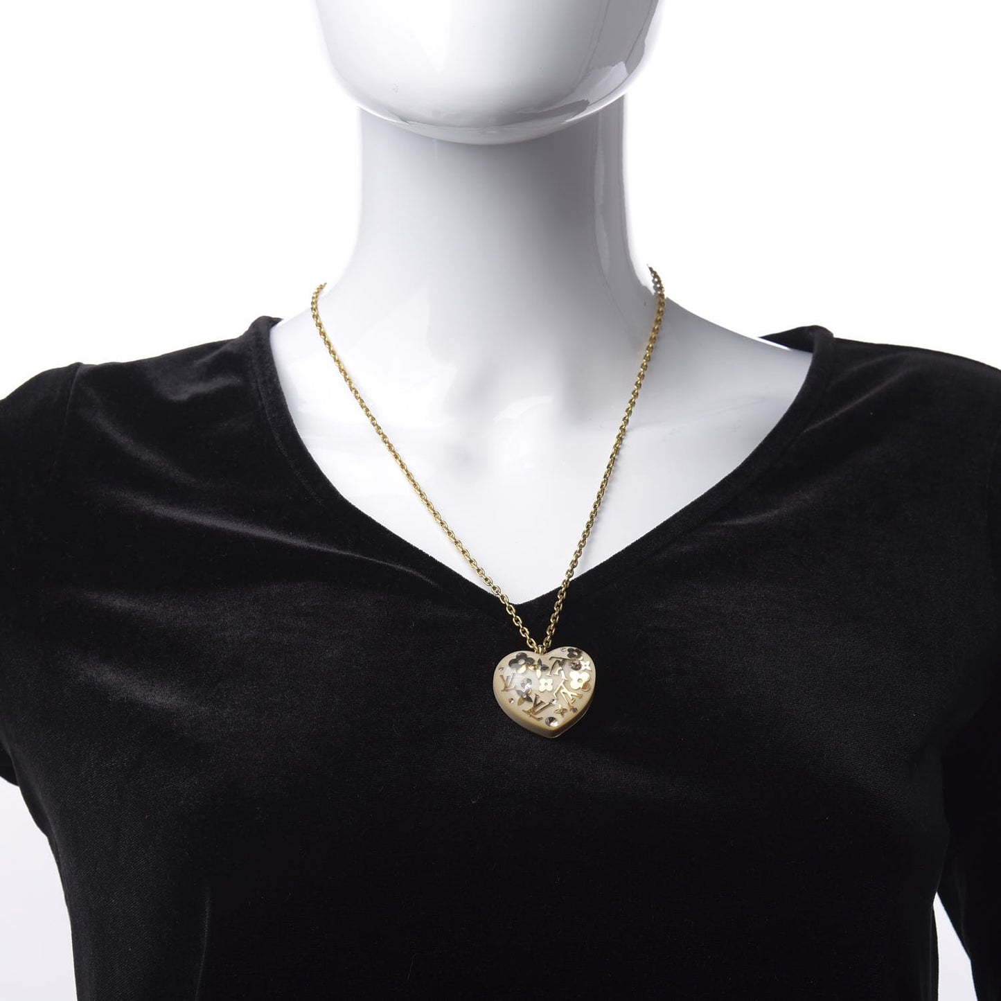 Inclusion Heart Necklace White