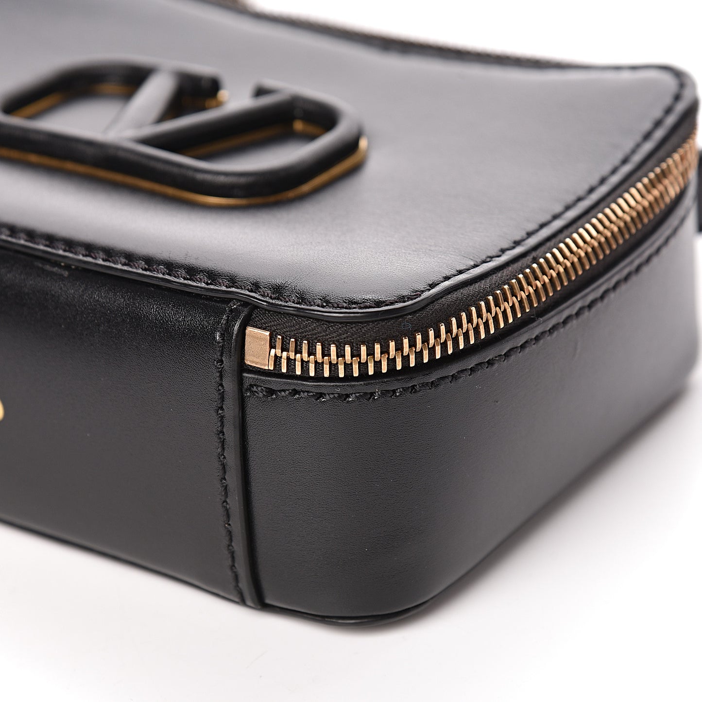 Smooth Calfskin Small VSling Shoulder Bag Black