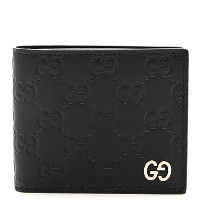 Gucci Guccissima Signature Dorian Bi-Fold Wallet Black 1 of 7
