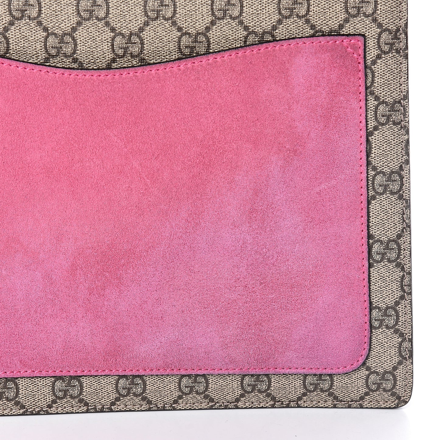 GG Supreme Monogram Suede Pierced Heart Embroidered Medium Dionysus Shoulder Bag Beige Ebony Pink Tropical Flower