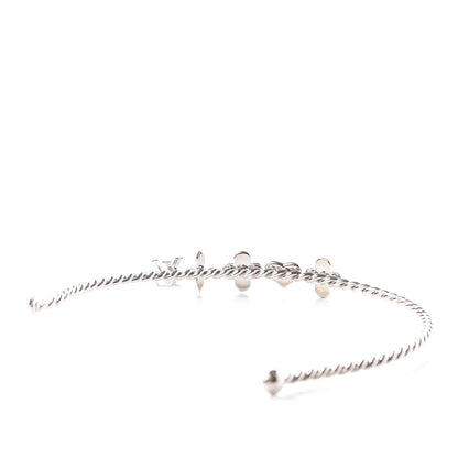 Louis Vuitton Brass Enamel Monogram Sweet Headband Silver 3 of 3