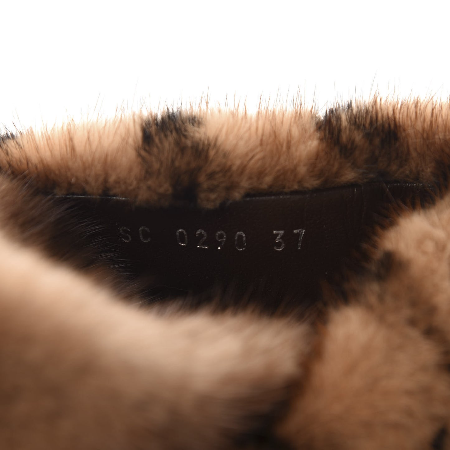 Mink Fur Bom Dia Slippers 37 Cognac