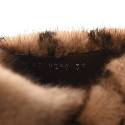 Louis Vuitton Mink Fur Bom Dia Slippers 37 Cognac 7 of 10