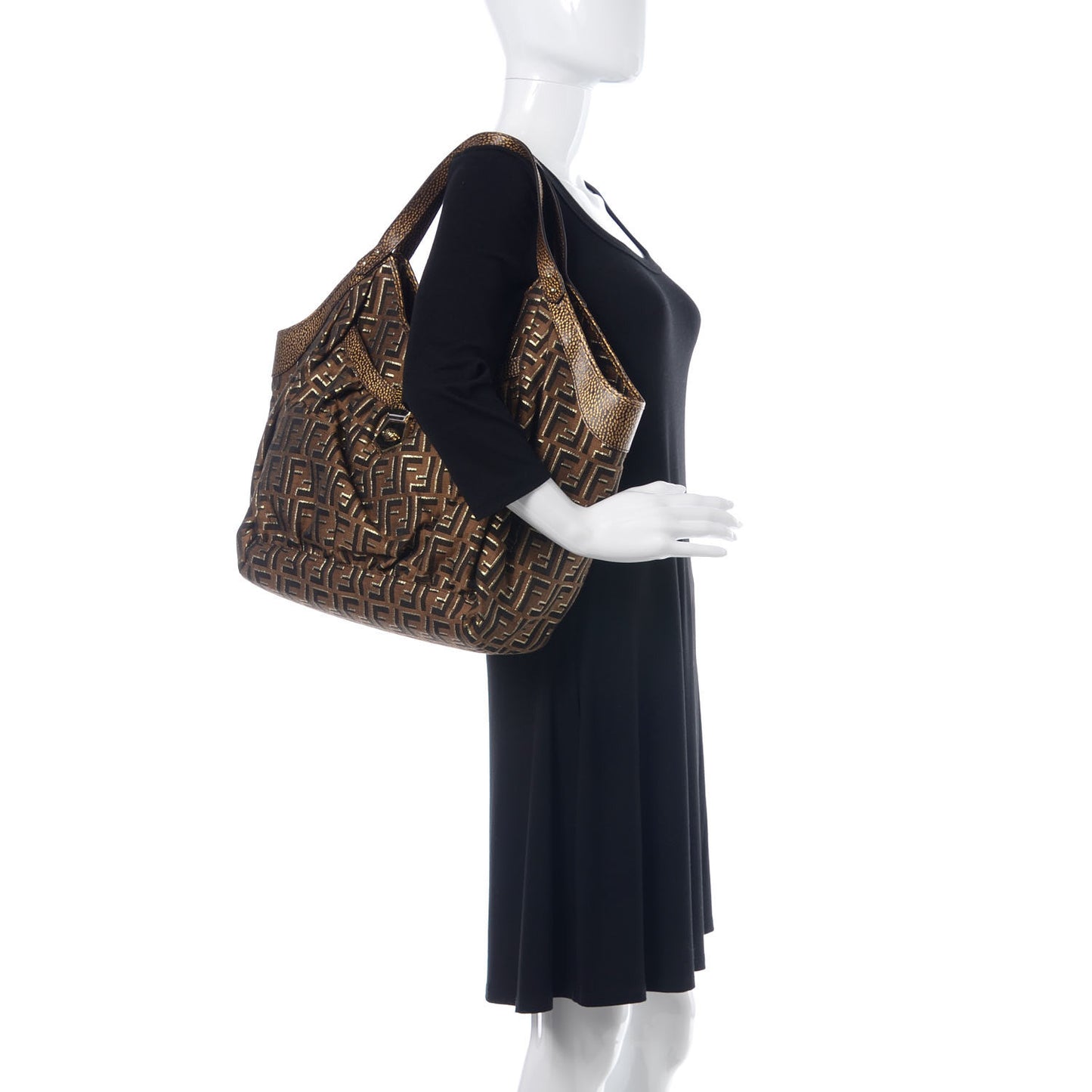 Zucca Vitello Large Chef Tote Tobacco Oro Moro