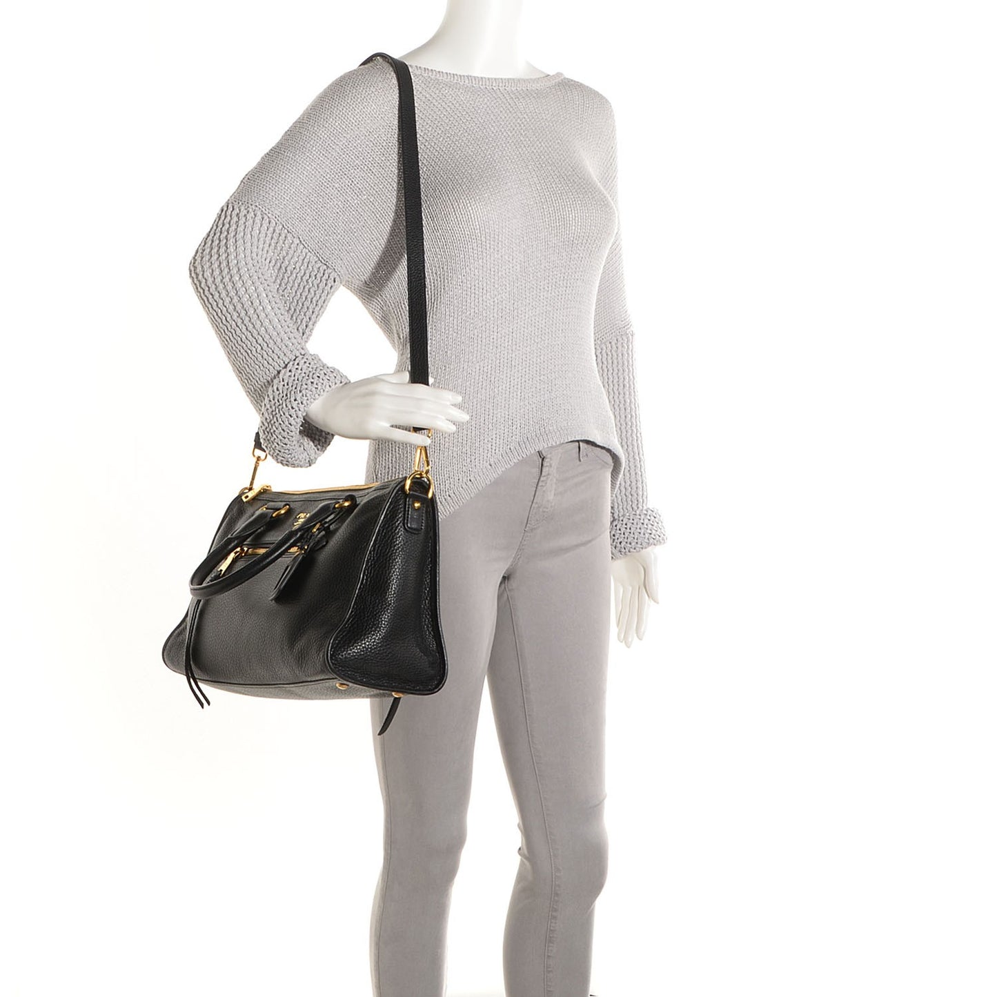 Vitello Daino Tote Black
