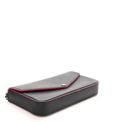Louis Vuitton Epi Pochette Felicie Black Hot Pink 5 of 11