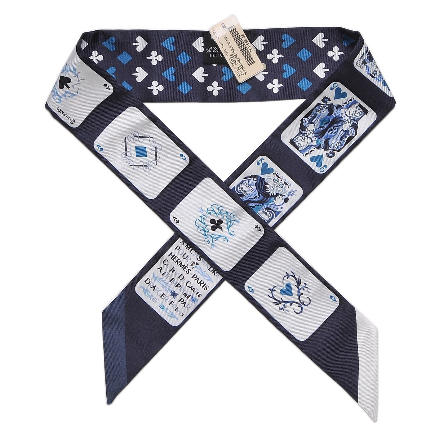 Silk Jeu de Cartes Twilly Marine Petrole White