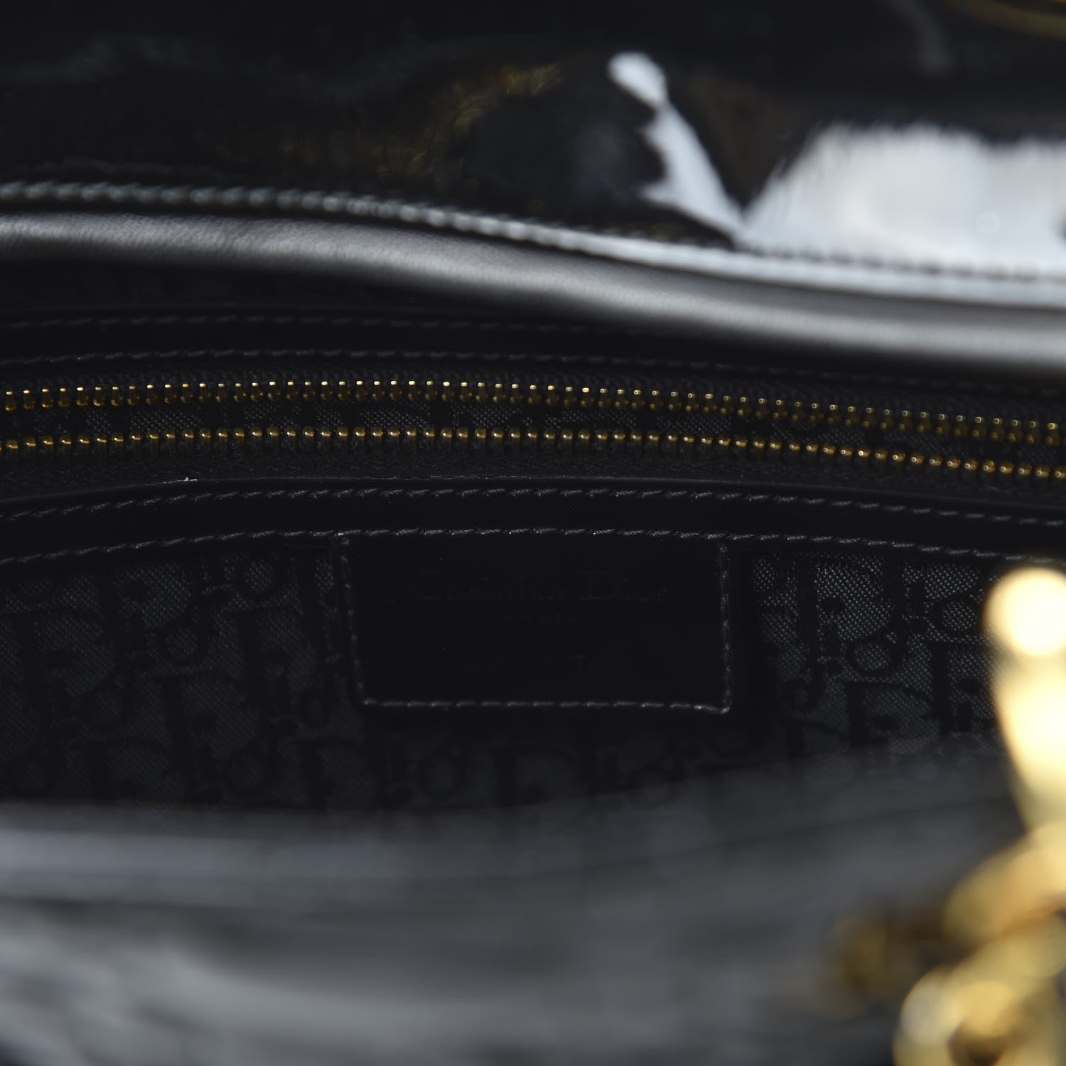 Christian Dior Patent Cannage Large Lady Dior Black 9 of 10