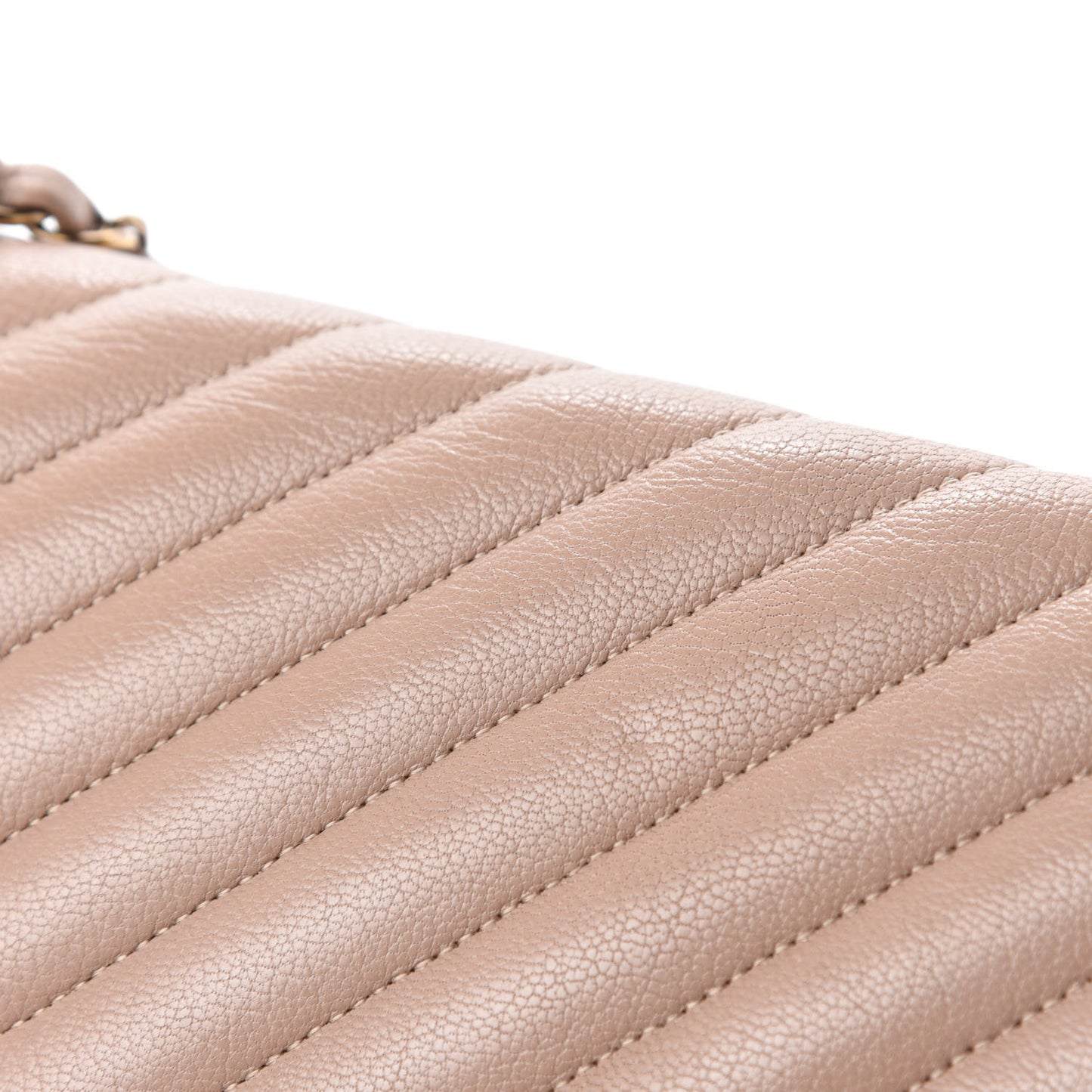 Shiny Goatskin Diagonal Quilted Medium Flap Light Pink
