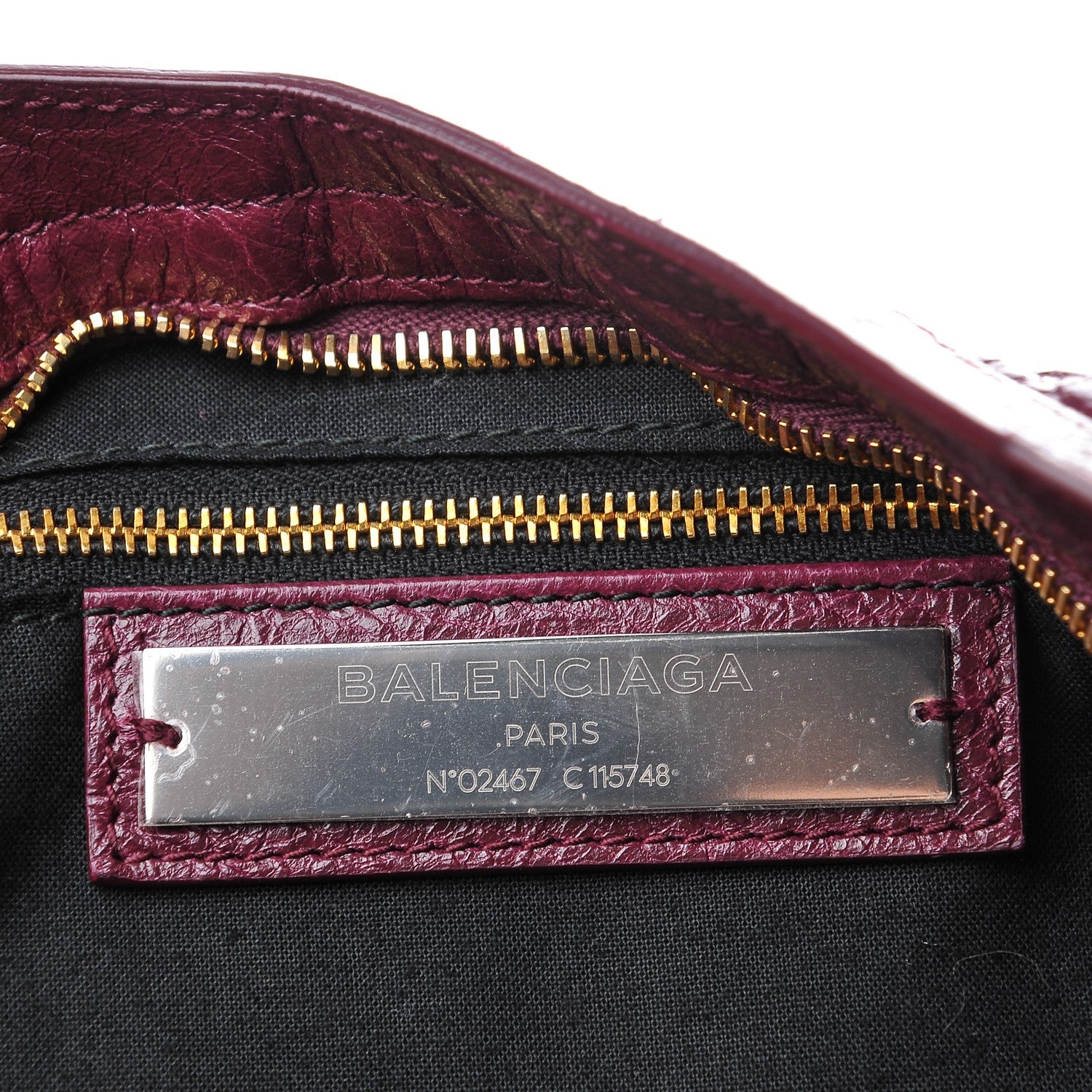 Balenciaga Agneau Classic Gold Hardware City Violet Prune 6 of 7