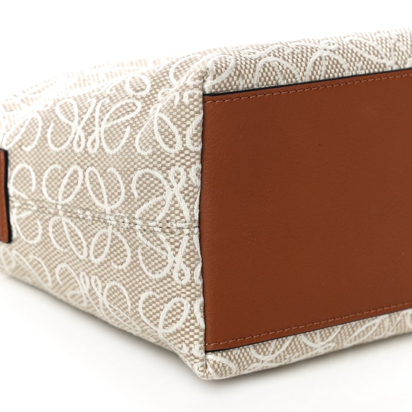 Jacquard Anagram Calfskin Small Cubi Bag Ecru Tan