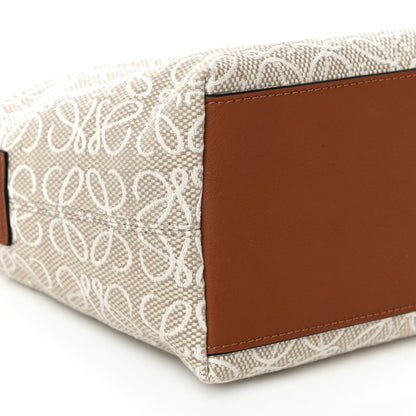 Loewe Jacquard Anagram Calfskin Small Cubi Bag Ecru Tan 10 of 12
