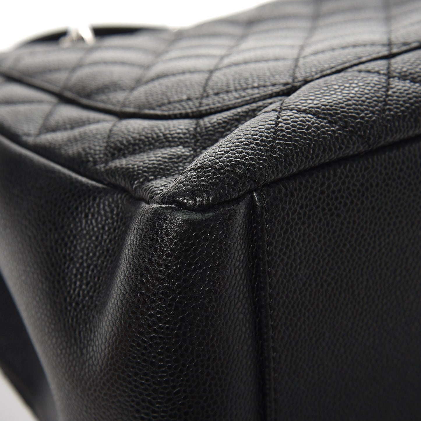 Caviar Quilted Grand Shopping Tote GST Black
