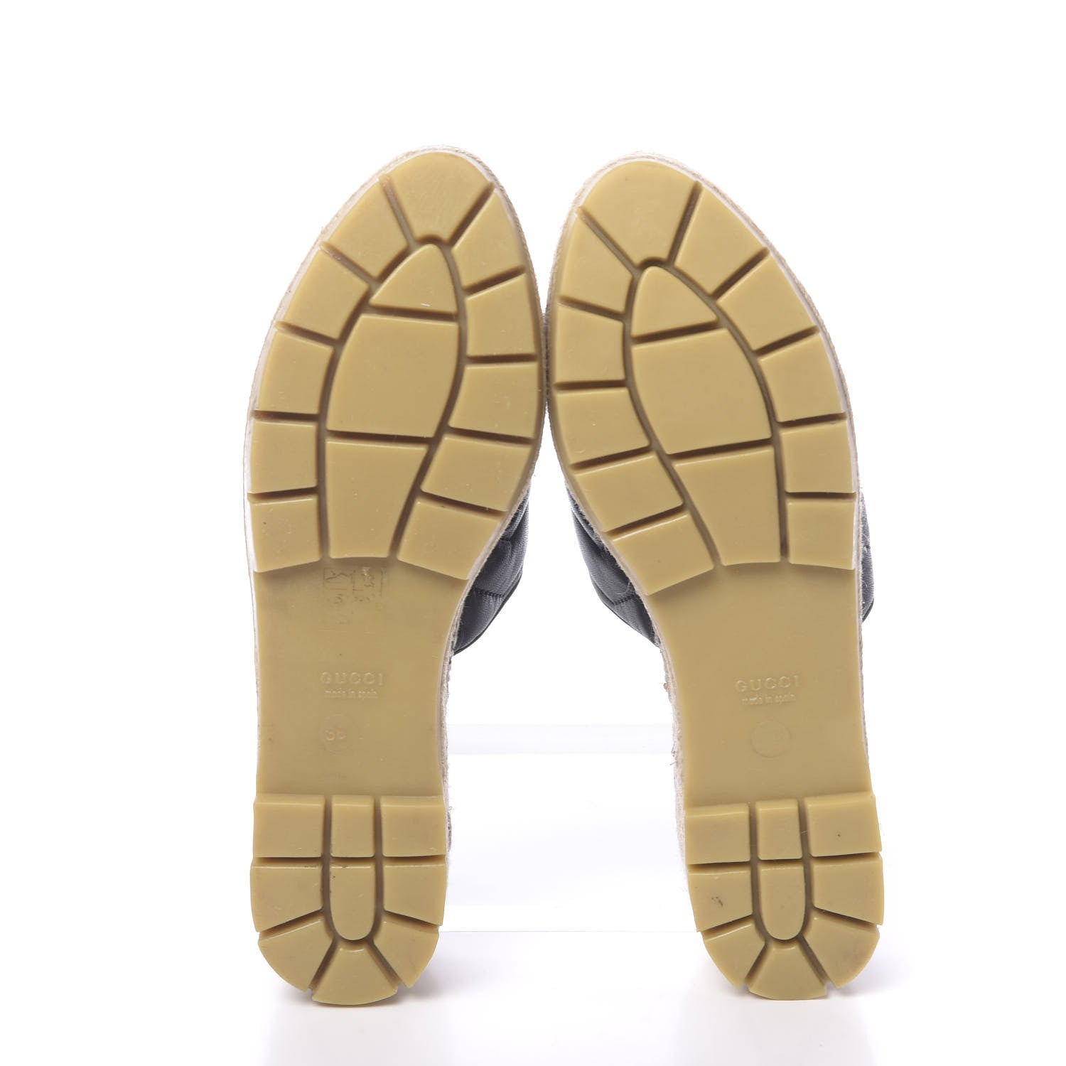 Gucci Nappa Matelasse GG Marmont Platform Espadrille Slippers 38 Black 5 of 8