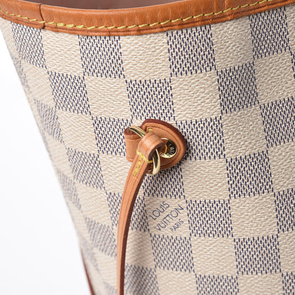 Louis Vuitton Damier Azur Neverfull MM Rose Ballerine 20 of 23