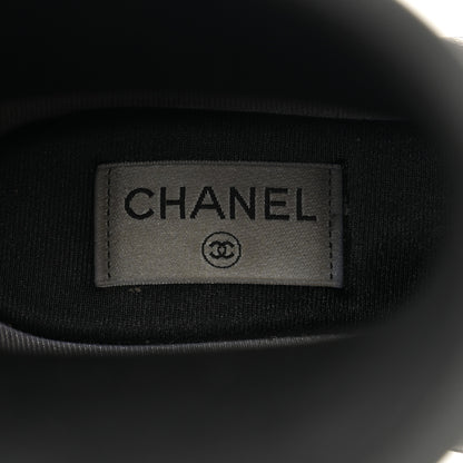 Chanel Rubber Logo Short Rain Boots 38 Green Black 6 of 8