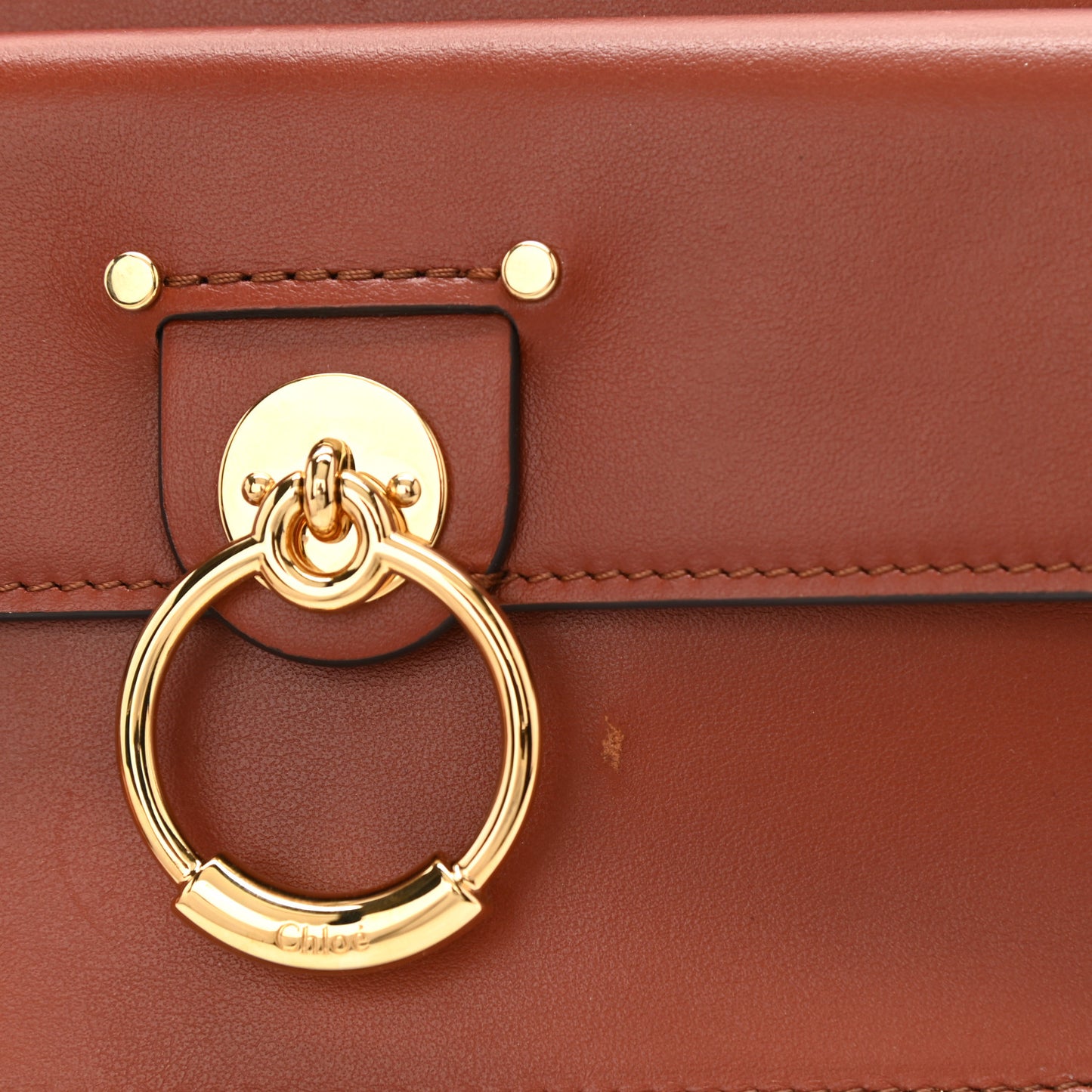Calfskin Tess Mini Crossbody Bag Sepia Brown