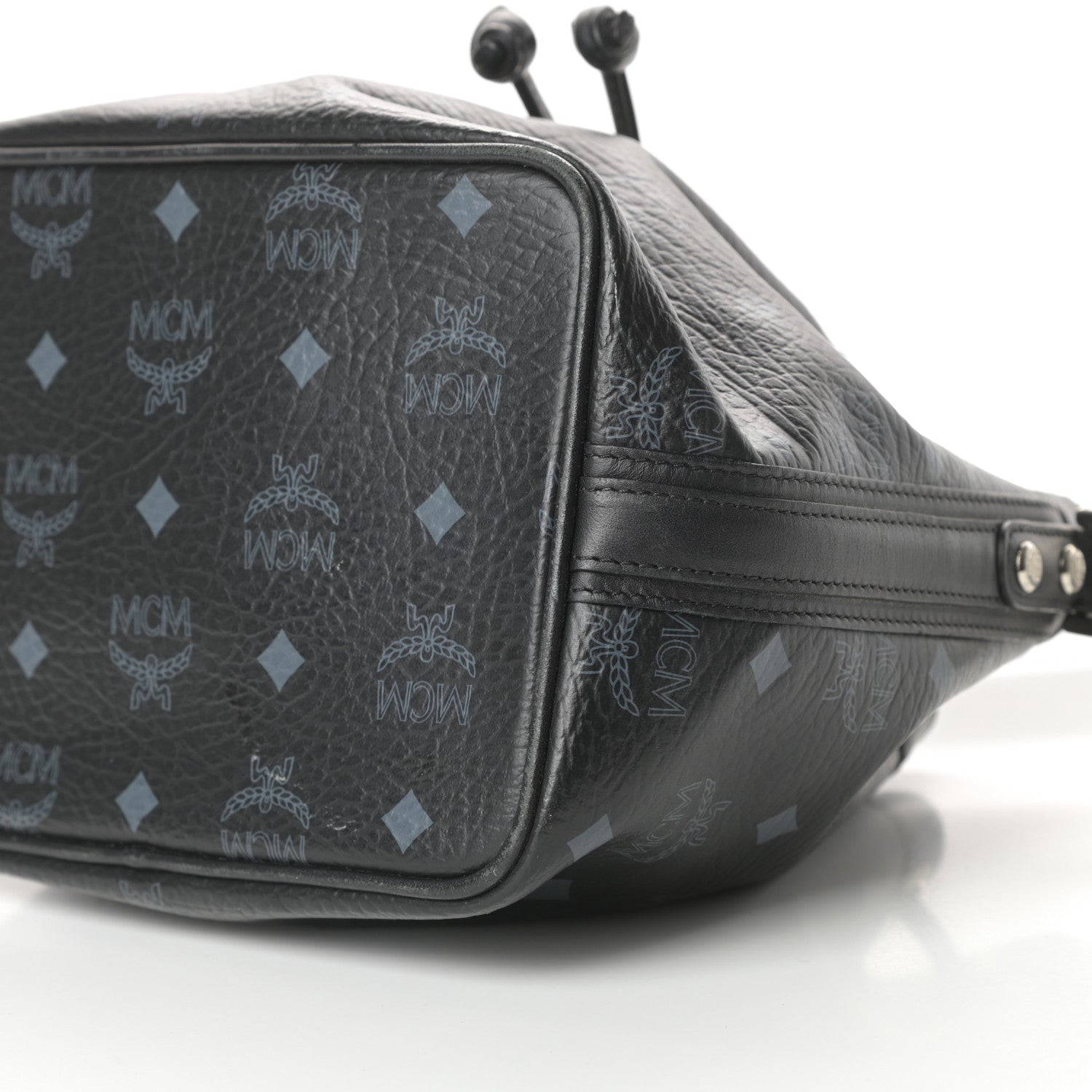 MCM Visetos Essential Drawstring Bucket Bag Black 13 of 14