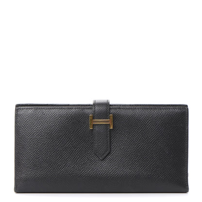 Hermes Epsom Bearn Gusset Wallet Black 1 of 7