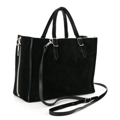 Balenciaga Baby Daim Suede Plate Hardware Papier A6 Zip Around Tote Black 3 of 12