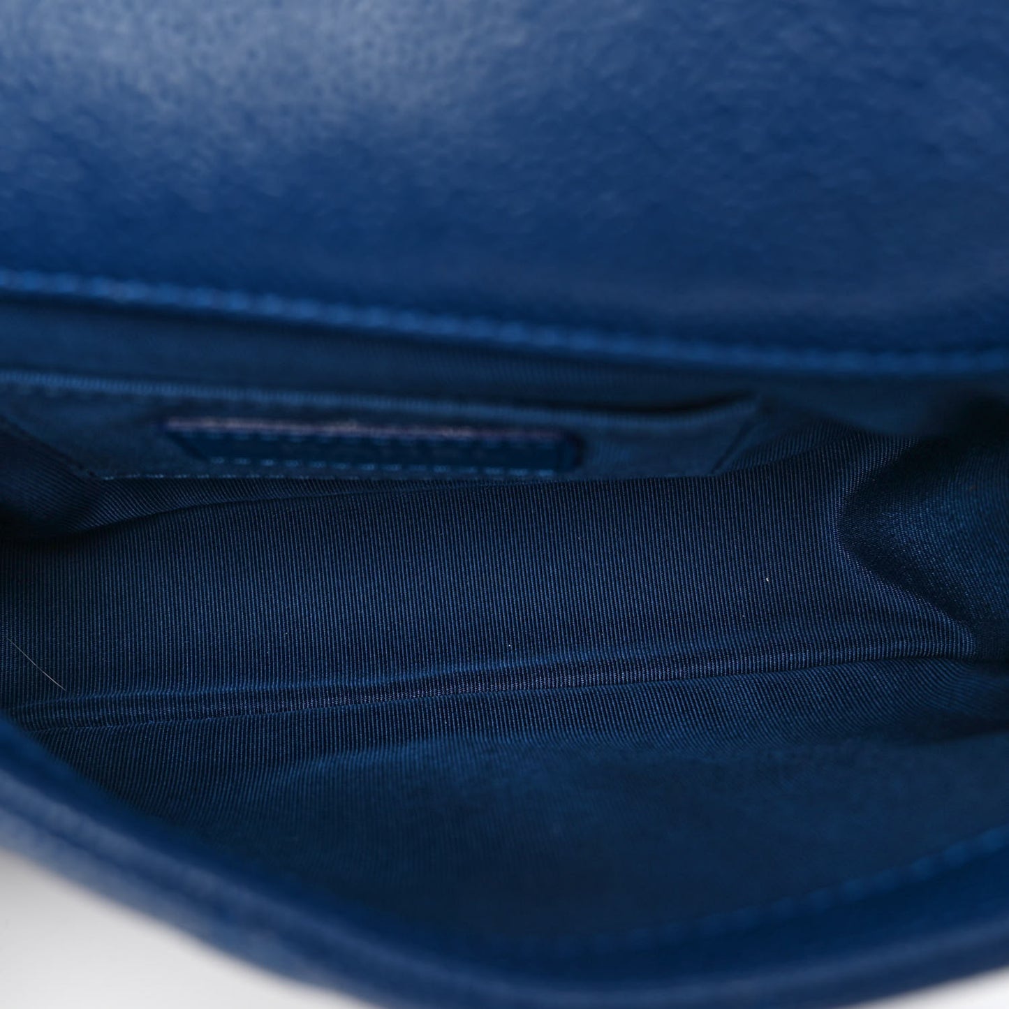 Caviar Quilted Incognito Mini Square Flap Dark Blue