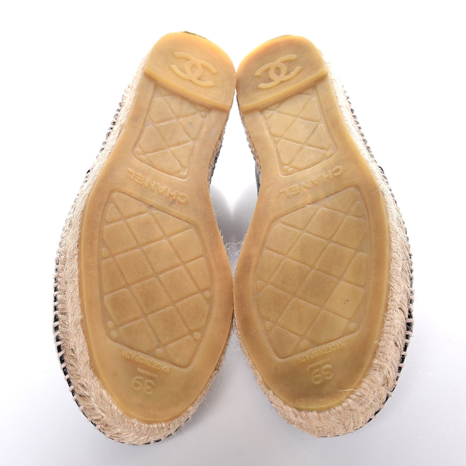 Chanel Lambskin CC Espadrilles 39 Black 5 of 11