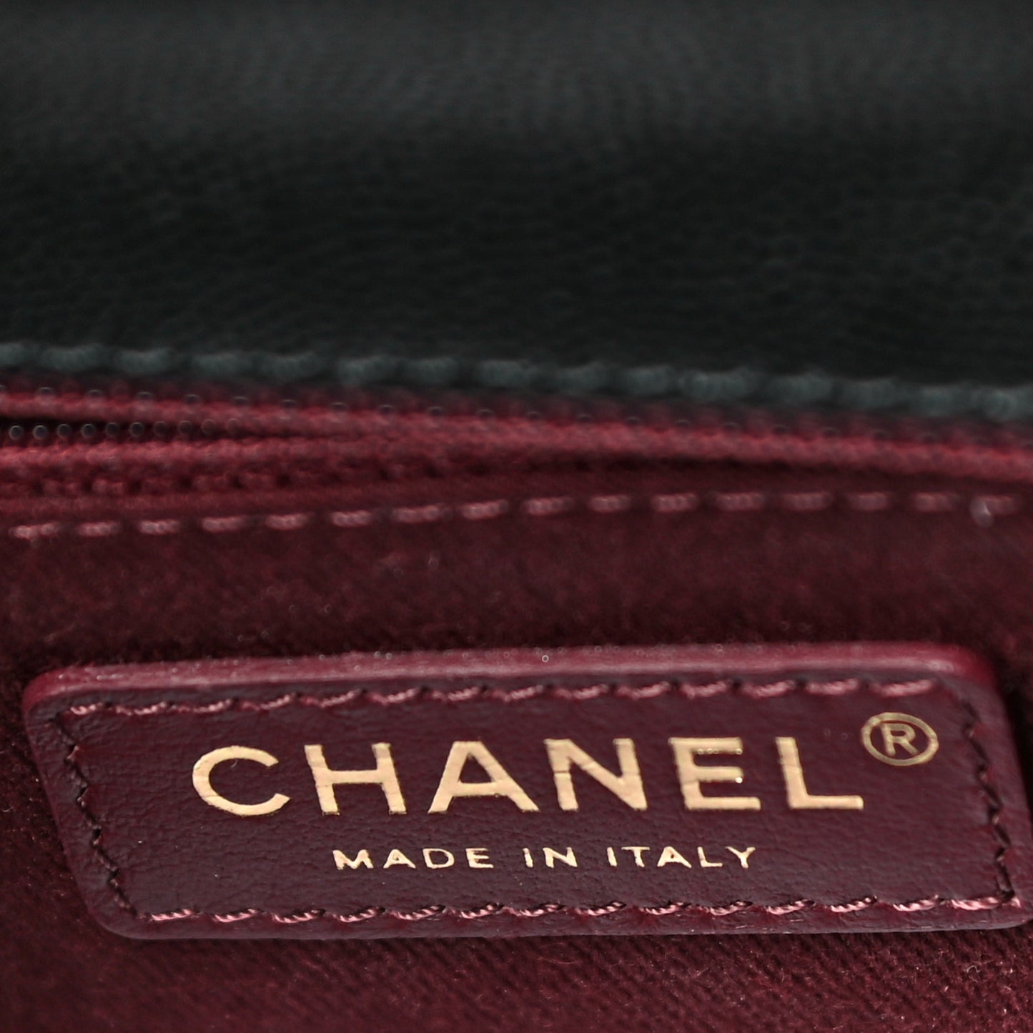 Caviar Quilted Small Coco Handle Flap Black