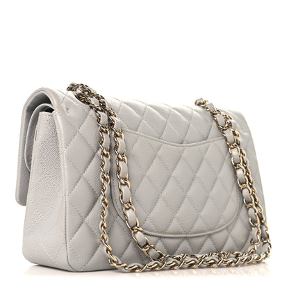 Chanel Caviar Quilted Medium Double Flap Grey 3 of 10