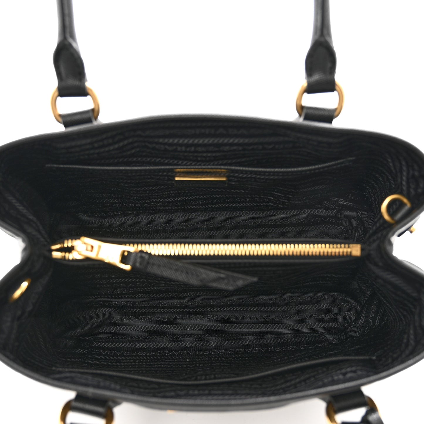 Tessuto Nylon Saffiano Small Tote Black
