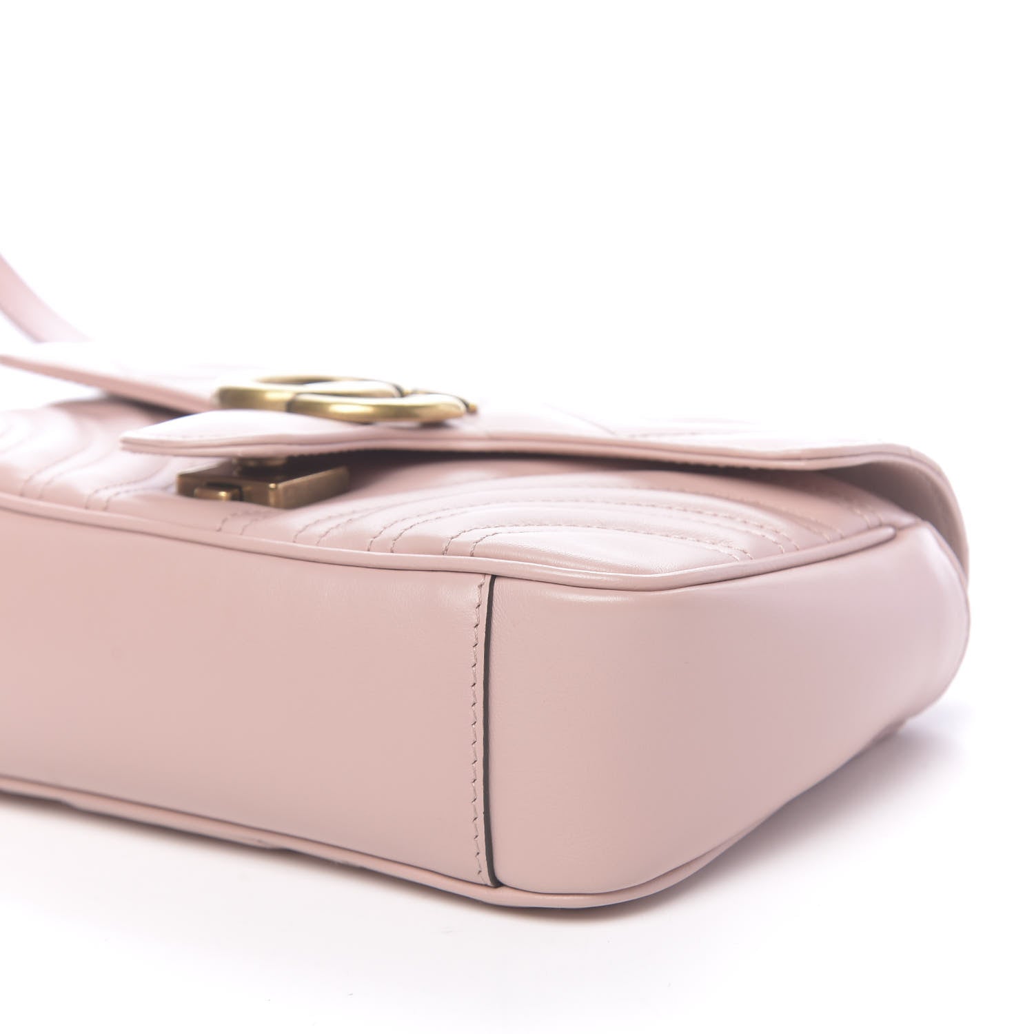 Gucci Calfskin Matelasse Mini GG Marmont Shoulder Bag Perfect Pink 9 of 10