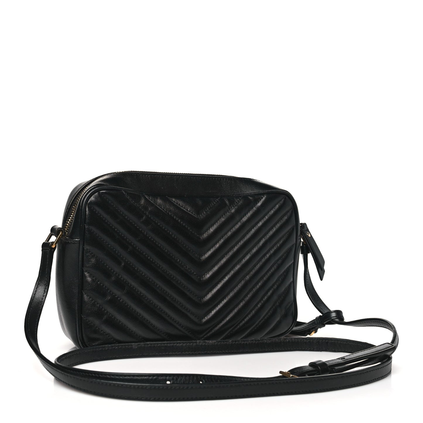 Calfskin Matelasse Monogram Lou Camera Bag Black