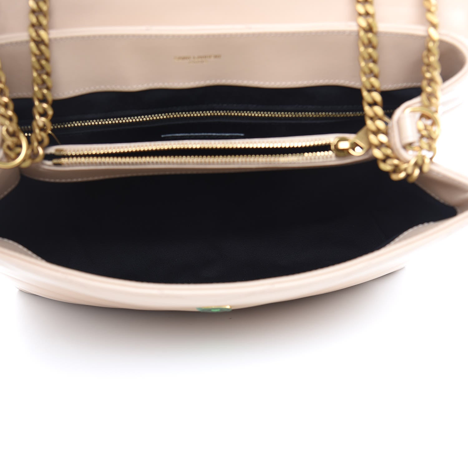 Saint Laurent Calfskin Y Quilted Monogram Medium Loulou Chain Satchel Nude Powder 5 of 12