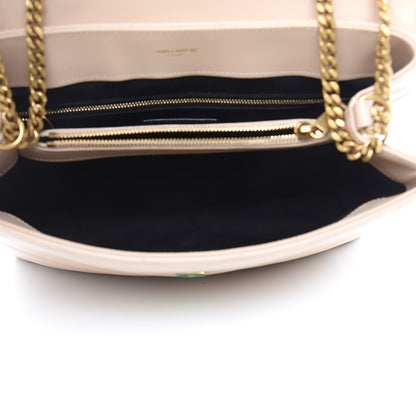 Saint Laurent Calfskin Y Quilted Monogram Medium Loulou Chain Satchel Nude Powder 5 of 12