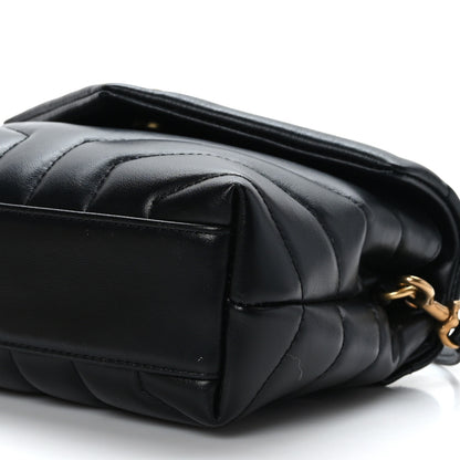 Saint Laurent Calfskin Y Quilted Monogram Toy Loulou Crossbody Bag Black 9 of 9