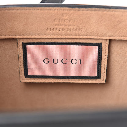 Gucci Calfskin GucciGhost Real Medium XL Tote Black Yellow 7 of 10