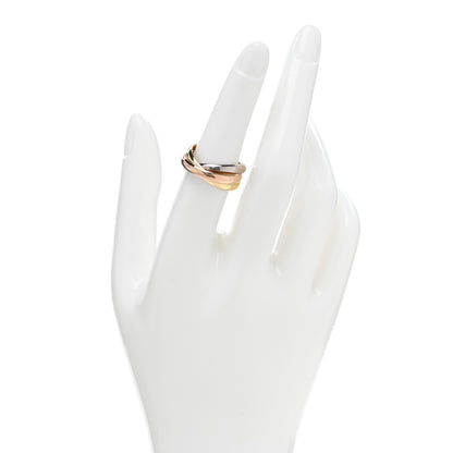 Cartier 18K Pink Yellow White Gold Small Trinity Ring 53 6.25 2 of 5